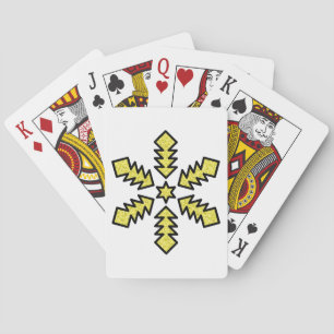 Jeu De Cartes Flocon de neige scintillant - Étoile jaune