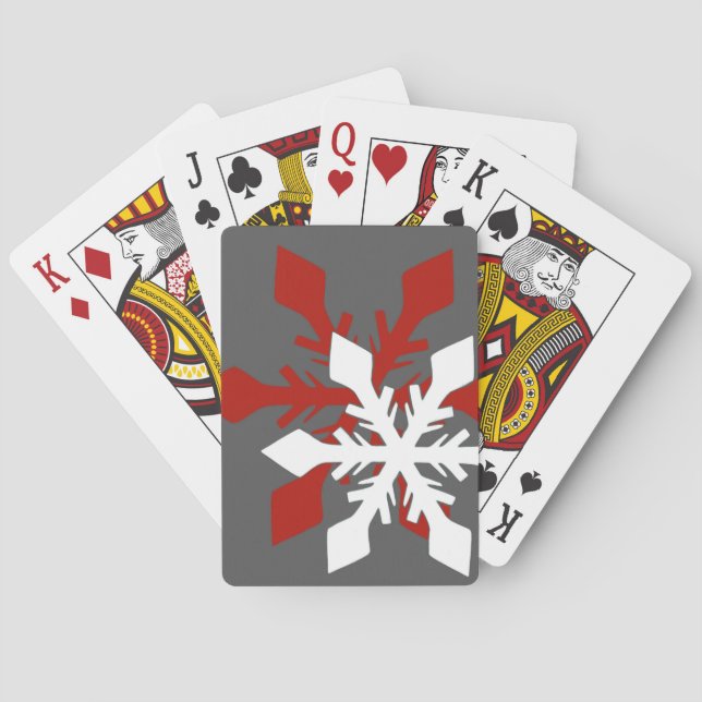 Jeu De Cartes Flocon de Noël de vacances (dos)