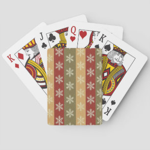Jeu De Cartes flocon de Noël rayé coloré traditionnel