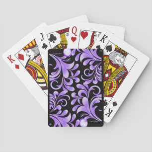 Jeu De Cartes Floraison Océanique : Harmonie de la Vague Violett