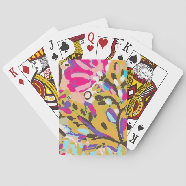 Jeu De Cartes Floral Boho rose I (dos)