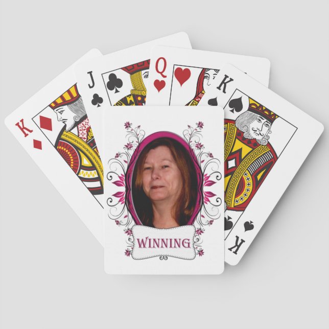 Jeu De Cartes Floral Chic gagnant sur mesure (dos)