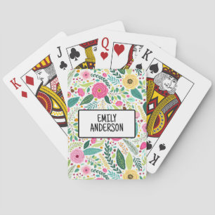 Jeu De Cartes Floral coloré fleur sauvage personnalisé