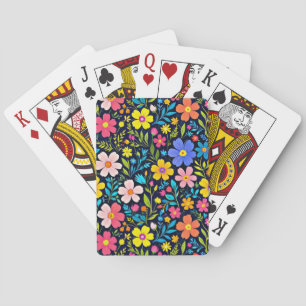 Jeu De Cartes Floral Digital Peinture Fleurs Motif-38875