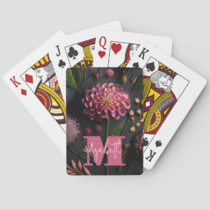 Jeu De Cartes Floral monogramme
