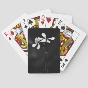 Jeu De Cartes floral noir et blanc minimal