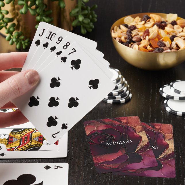 Jeu De Cartes Floral or rose de Bourgogne (In Situ)