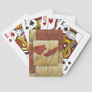 Jeu De Cartes Floral Painting with Visible Brush Strokes