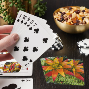 Jeu De Cartes Floral Plante de la Guzmanie tropicale