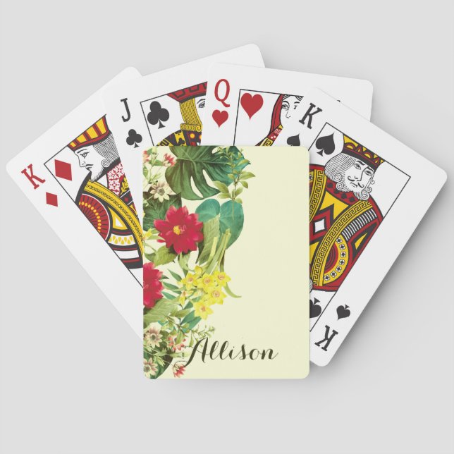 Jeu De Cartes Floral vintage (dos)