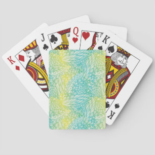 Jeu De Cartes Floral Vintage Yellow and Blue Gradient