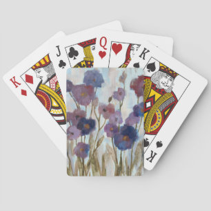 Jeu De Cartes Florales Abstraites En Violet