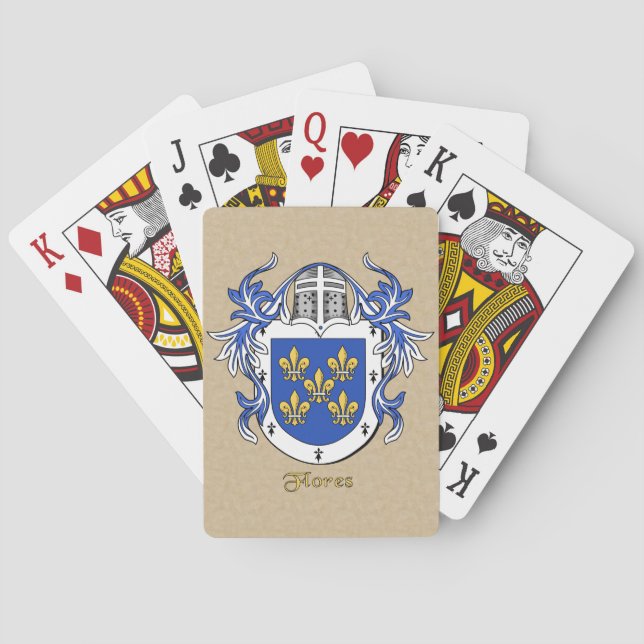 Jeu De Cartes Flore Bouclier héraldique avec manteau (dos)
