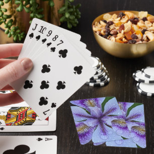 Jeu De Cartes Flore d'Iris pourpre sans fil