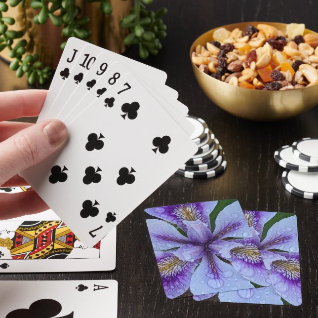 Jeu De Cartes Flore d'Iris pourpre sans fil (In Situ)