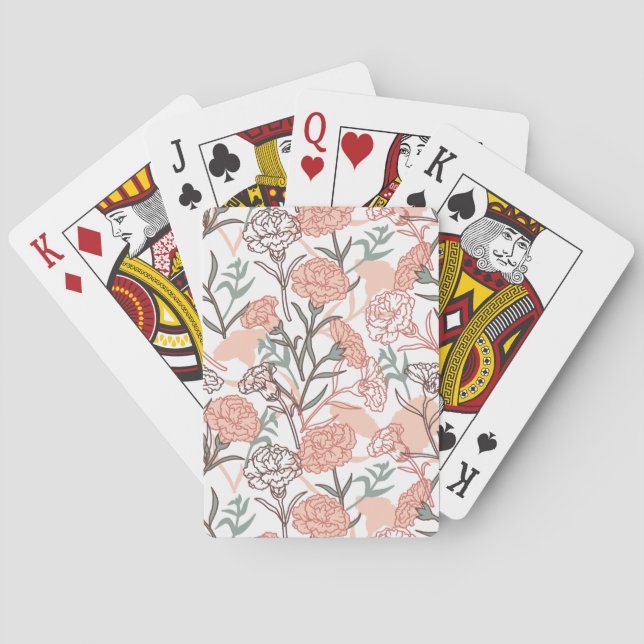 Jeu De Cartes Flore inspirée par la nature : Motif de fleurs de  (dos)