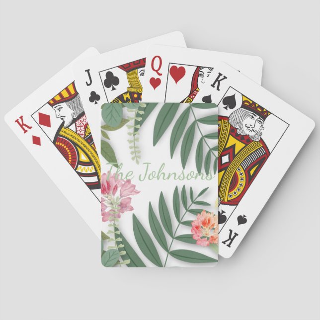 Jeu De Cartes Flore tropicale (dos)