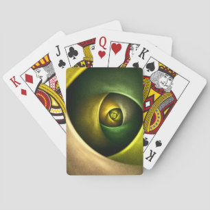 Jeu De Cartes Flore verte Florale moderne Art Abstrait Motif #23