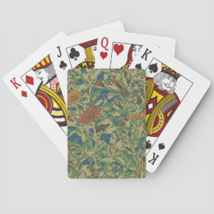 Jeu De Cartes Flowers against leaf camouflage pattern