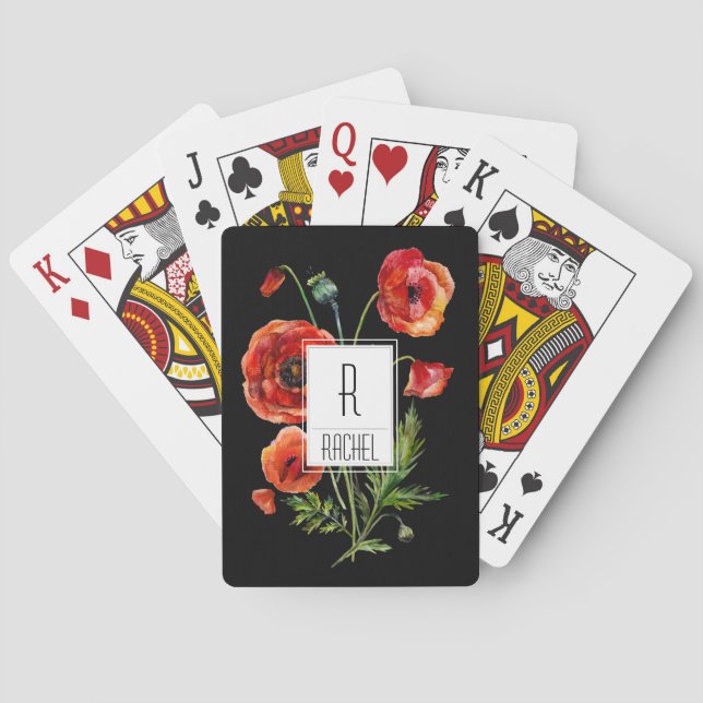 Jeu De Cartes Flowers rouges (dos)