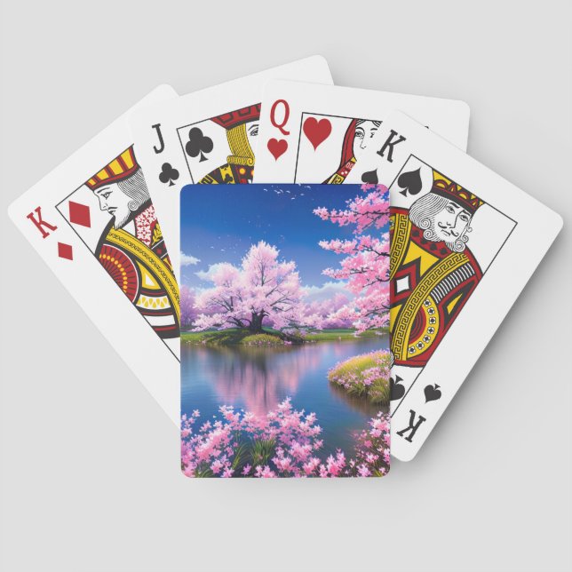 Jeu De Cartes Flux majestueux au milieu de Sakura Tree Delight (dos)
