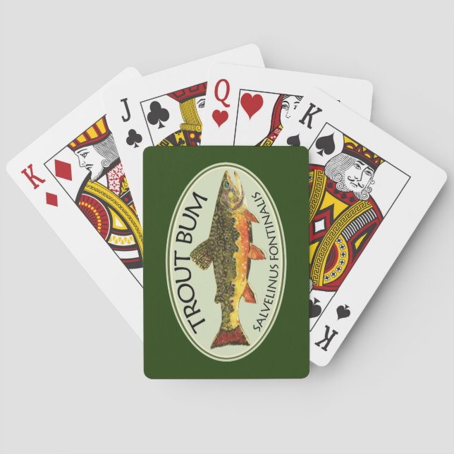 Jeu De Cartes Fly Fishing Funny TROUT BUM (dos)
