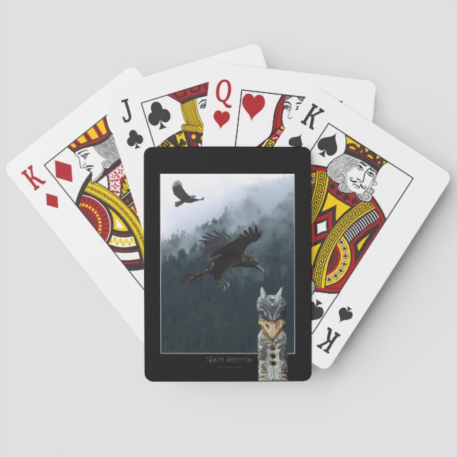 Jeu De Cartes Flying Crows & Totem Pole Haida Pack (dos)