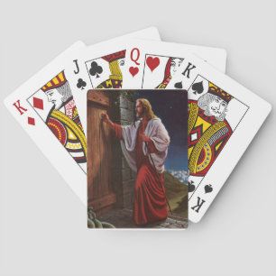 Jeu De Cartes foi biblique Jésus Christ vintage vieille peinture