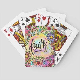 Jeu De Cartes Foi Plutôt Floral Inspirationnel Religieux tendanc