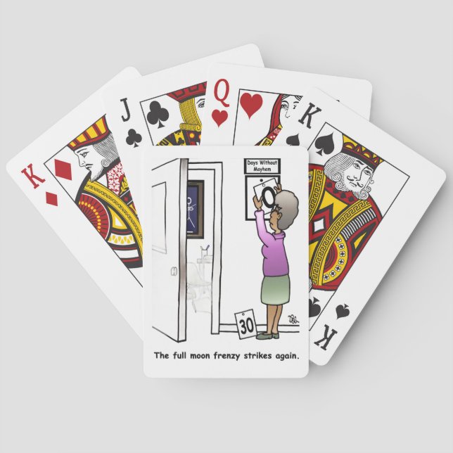 Jeu De Cartes Folie de pleine lune drôle (dos)