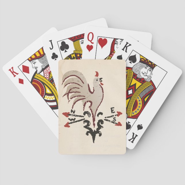 Jeu De Cartes Folkart Rooster Jouer des cartes (dos)