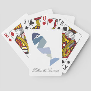 Jeu De Cartes Follow the Current Fishing Playing Cards, Minimal