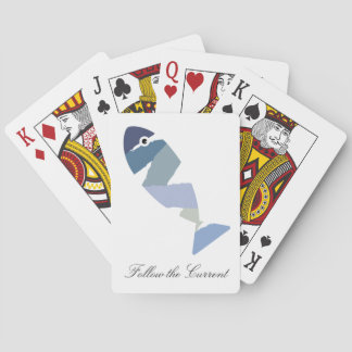 Jeu De Cartes Follow the Current Fishing Playing Cards, Minimal