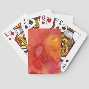 Jeu De Cartes Fond de peinture d'aquarelle
