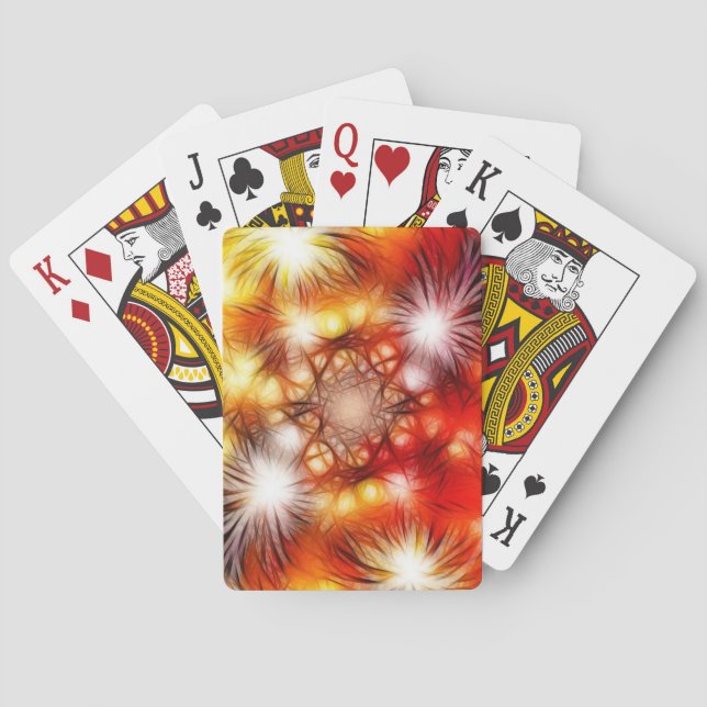 Jeu De Cartes Fond d'étoiles de feux d'artifice abstraits (dos)