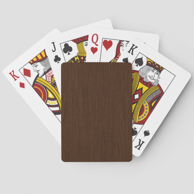 Jeu De Cartes Fond en bois rustique foncé granuleux (dos)
