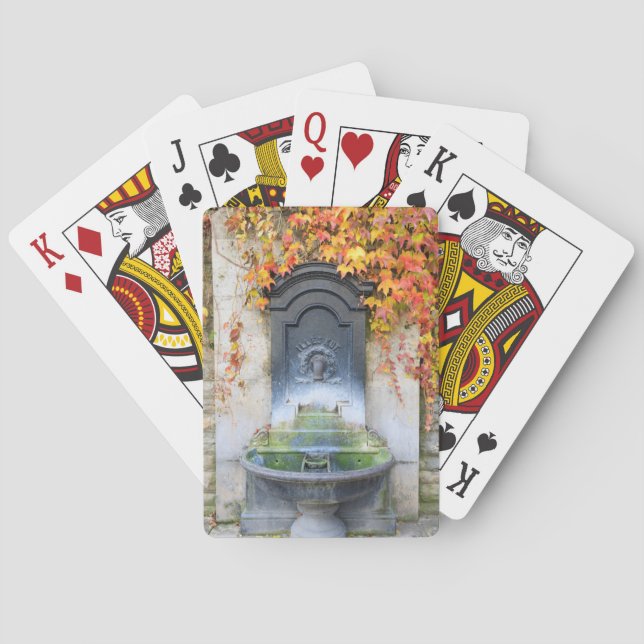 Jeu De Cartes Fontaine d'eau potable en automne, Hongrie (dos)