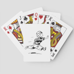 Jeu De Cartes Football américain vintage de petit garçon courant