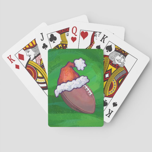 Jeu De Cartes Football de Santa Hat sur Vert (dos)