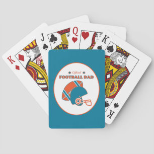 Jeu De Cartes Football papa sportifs amateurs orange bleu vintag