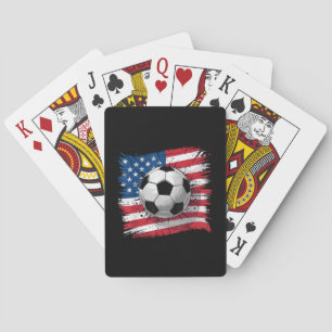 Jeu De Cartes Football patriotique hommes drapeau américain État