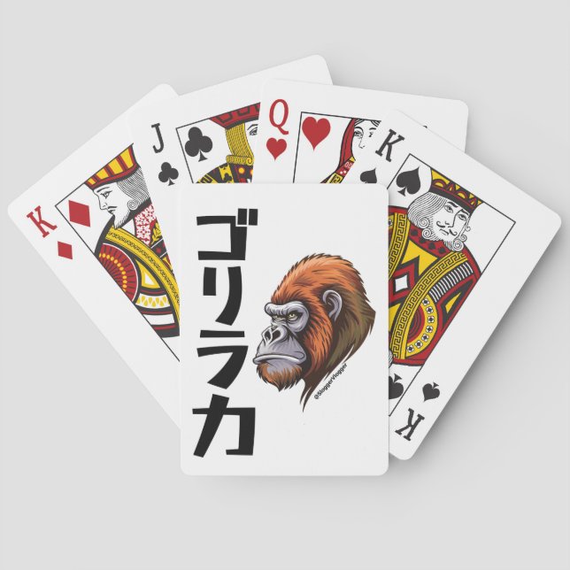 Jeu De Cartes Force Gorille d'inspiration japonaise (dos)