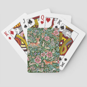 Jeu De Cartes Forêt animale boisée Art renard renard renard rena