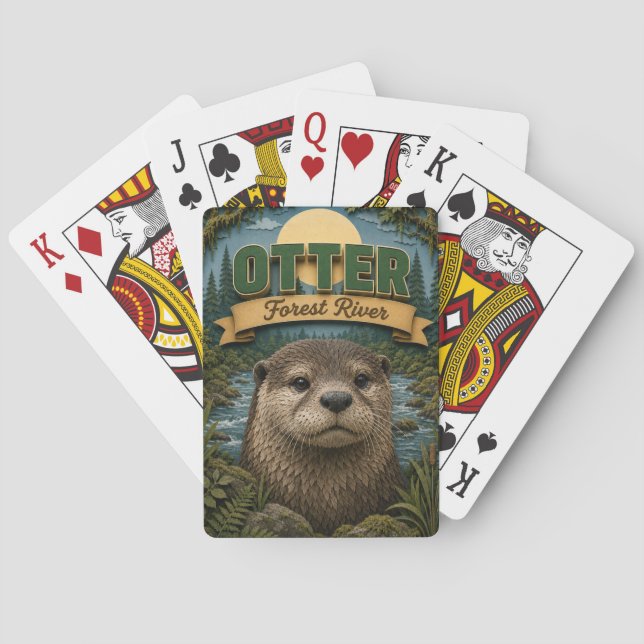 Jeu De Cartes Forêt de loutres rivière POPCUT (dos)