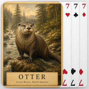 Jeu De Cartes Forêt de loutres Rivières VINTAGE