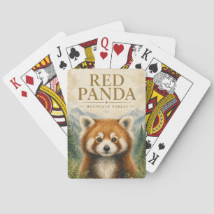Jeu De Cartes Forêt de montagne de Panda roux Faune