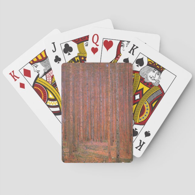 Jeu De Cartes Forêt de sapins (par Gustav Klimt) (dos)