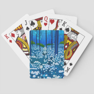 Jeu De Cartes Forêt enchantée de fleurs sauvages blanches