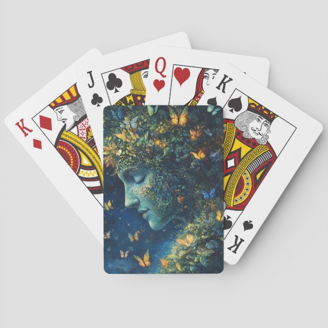 Jeu De Cartes Forêt enchantée de la déesse papillon (1) (dos)