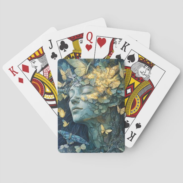 Jeu De Cartes Forêt enchantée de la déesse papillon (4) (dos)